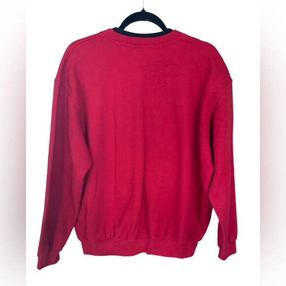 VTG 90s Top Stitch embellished red crewneck sweatshirt w sequins. Beautiful. 1X - Picture 2 of 7